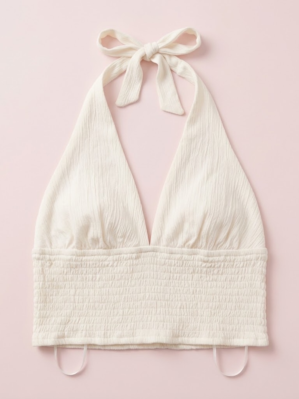 NWT Garage White Halter Crop Bralette Top